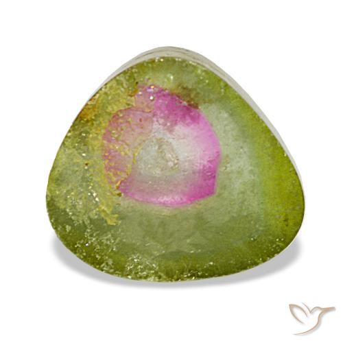 Turmalina multicolorido natural 2,97ct, trillion, transparente
