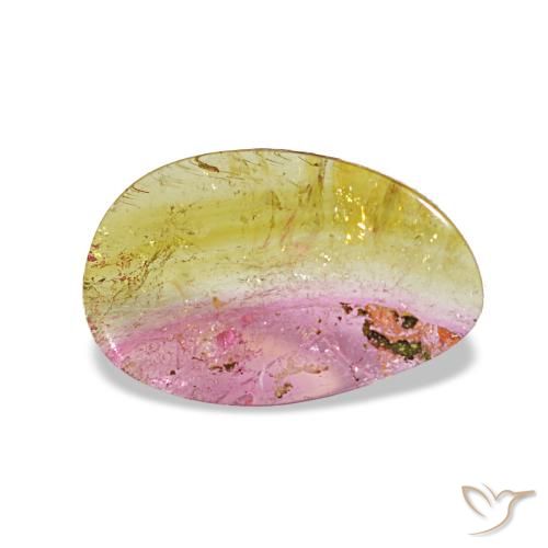 Turmalina multicolorido natural 1,95ct, forma extravagante, transparente