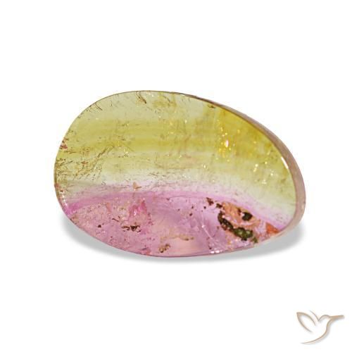 Turmalina multicolorido natural 1,95ct, forma extravagante, transparente