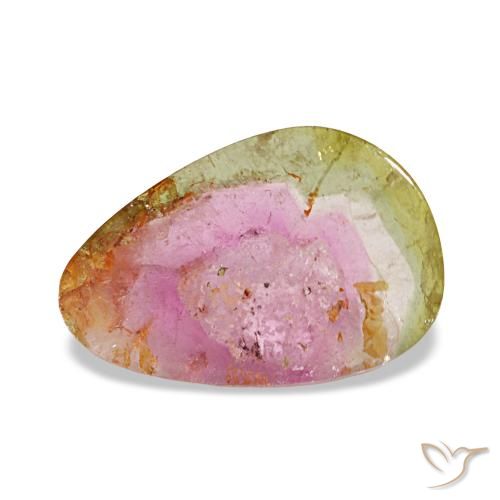 3.66ct multicolorido turmalina, fantasia, transparente