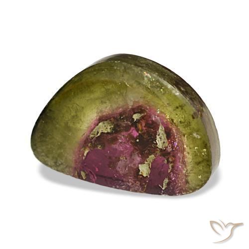 Turmalina multicolorido natural 4,38ct, forma extravagante, transparente