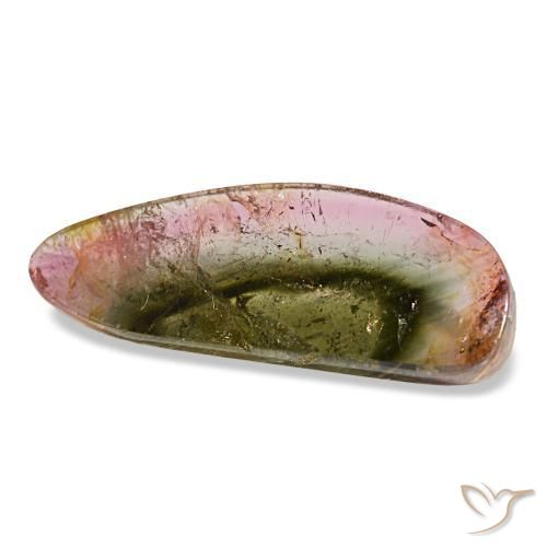 Turmalina multicolorido natural 10,58ct, forma extravagante, transparente