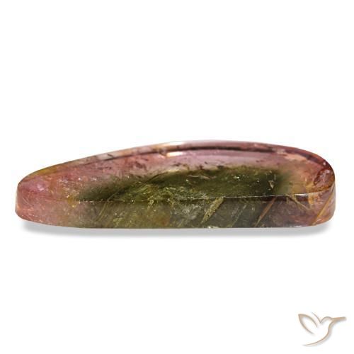 Turmalina multicolorido natural 10,58ct, forma extravagante, transparente