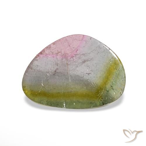 2.65ct multicolorido turmalina, trillion, transparente