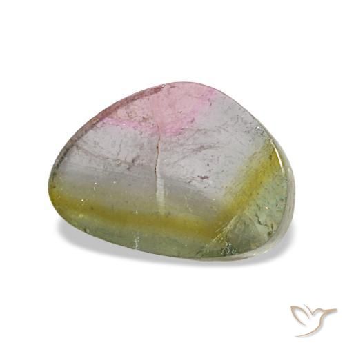Turmalina multicolorido natural 2,65ct, trillion, transparente