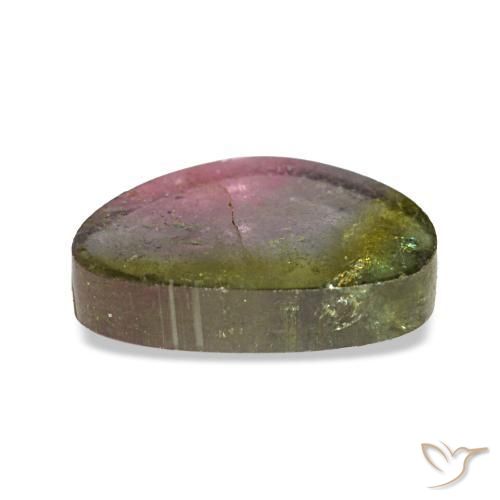 Turmalina multicolorido natural 2,65ct, trillion, transparente
