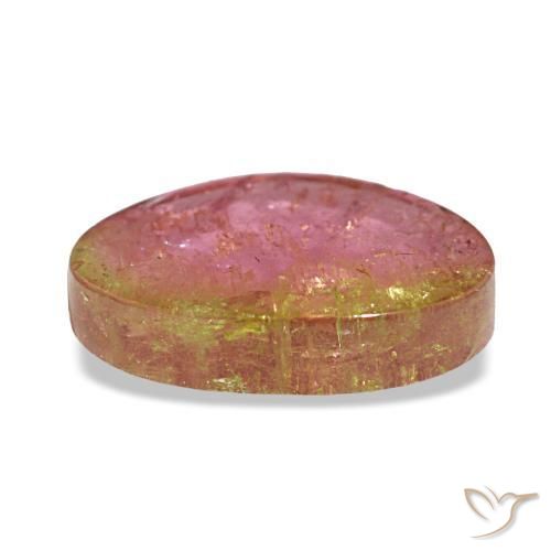Turmalina bicolor natural 3,20ct, forma extravagante, transparente