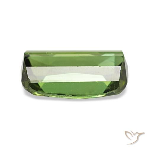 Turmalina verde natural 1,56ct, almofada cortada, SI