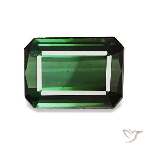 Turmalina verde natural 1,42ct, corte esmeralda, VVS-VS