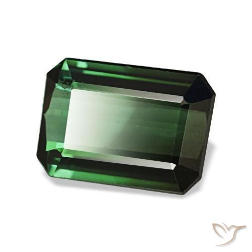 Turmalina verde natural 1,42ct, corte esmeralda, VVS-VS