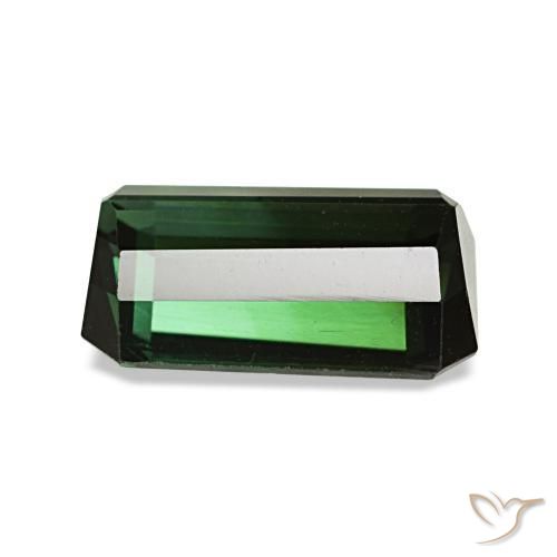 Turmalina verde natural 1,42ct, corte esmeralda, VVS-VS