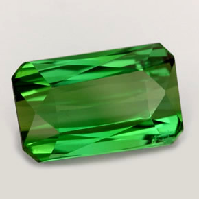 Turmalina verde natural 3,66ct, corte esmeralda, VVS