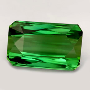 Turmalina verde natural 3,66ct, corte esmeralda, VVS