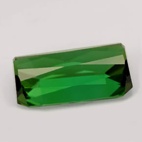 Turmalina verde natural 3,66ct, corte esmeralda, VVS