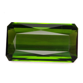 Turmalina verde natural 9,80ct, corte esmeralda, VVS-VS