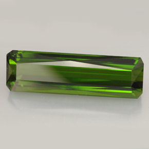 Turmalina verde natural 13,18ct, corte esmeralda, VVS