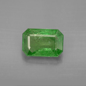 Granada Tsavorita Verde Natural 3.08ct, Corte Esmeralda, SI