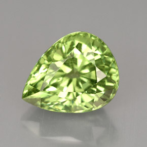 Granada Tsavorita Verde Natural 4.95ct, Formato de pêra, VS