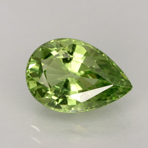 Granada tsavorita verde natural 4,25ct, formato de pêra, VVS-VS