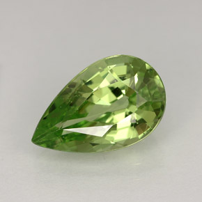 Granada tsavorita verde natural 4,23ct, formato de pêra, VVS