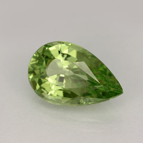 Granada tsavorita verde natural 4,23ct, formato de pêra, VVS