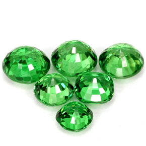 Pedras preciosas de granada tsavorita verde natural de  ct, almofada cortada, VS