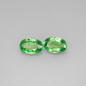 Pedras preciosas de granada tsavorita verde natural de  ct, corte oval, VVS-VS