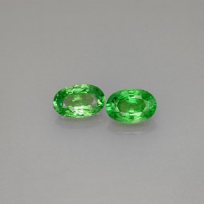 Pedras preciosas de granada tsavorita verde natural de  ct, corte oval, SI