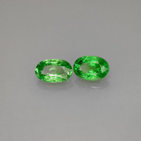 Pedras preciosas de granada tsavorita verde natural de  ct, corte oval, SI
