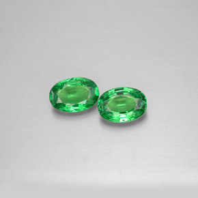Pedras preciosas de granada tsavorita verde natural de  ct, corte oval, VS-SI
