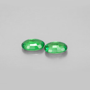 Pedras preciosas de granada tsavorita verde natural de  ct, corte oval, VS-SI