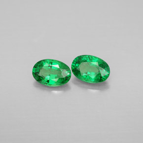 Pedras preciosas de granada tsavorita verde natural de  ct, corte oval, VS