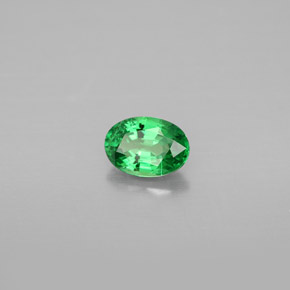 Granada Tsavorita Verde cromado Natural 0.67ct, Corte Oval, SI