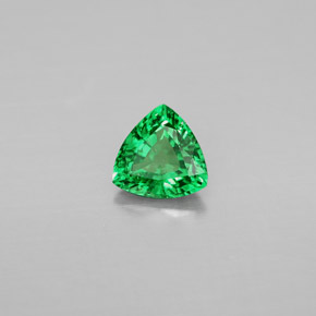 Granada tsavorita verde natural 0,67ct, trillion, VS