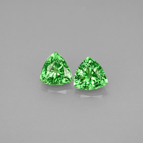 Pedras preciosas de granada tsavorita verde natural de  ct, trillion, VS-SI