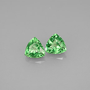 Pedras preciosas de granada tsavorita verde natural de  ct, trillion, VS-SI
