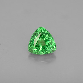 Granada tsavorita verde natural 0,47ct, trillion, VS