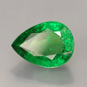 Granada tsavorita verde natural 2,06ct, formato de pêra, SI