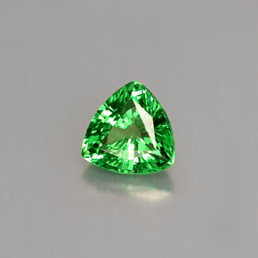 Granada tsavorita verde natural 0,63ct, trillion, VS