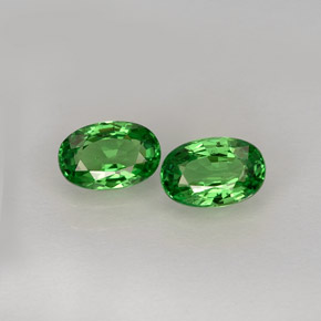Pedras preciosas de granada tsavorita verde natural de  ct, corte oval, VVS-VS