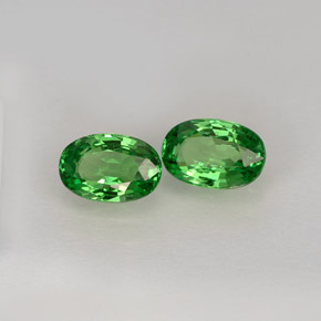Pedras preciosas de granada tsavorita verde natural de  ct, corte oval, VVS-VS