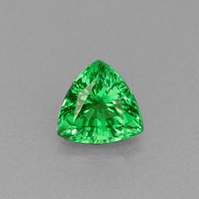 Granada tsavorita verde natural 0,55ct, trillion, VS