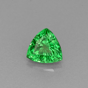 Granada tsavorita verde natural 0,55ct, trillion, VS
