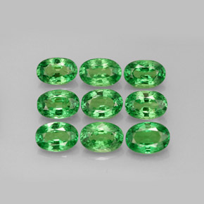 Pedras preciosas de granada tsavorita verde natural de  ct, corte oval, VS