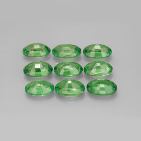 Pedras preciosas de granada tsavorita verde natural de  ct, corte oval, VS