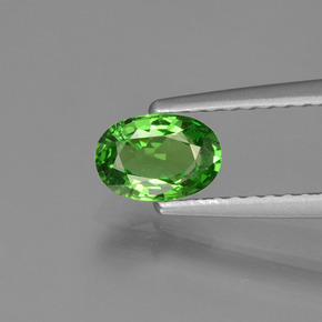 Granada tsavorita verde natural 0,58ct, corte oval, VVS-VS