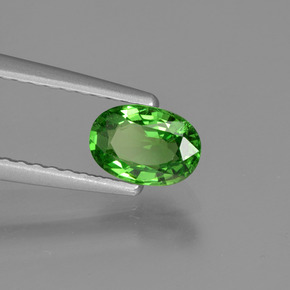 Granada tsavorita verde natural 0,58ct, corte oval, VVS-VS