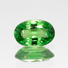 Granada tsavorita verde natural 0,53ct, corte oval, VVS