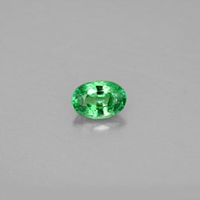 Granada Tsavorita Verde cromado Natural 0.56ct, Corte Oval, VS