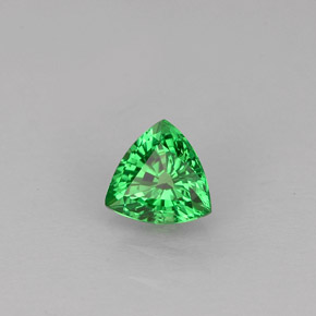 Granada tsavorita verde natural 0,41ct, trillion, VS